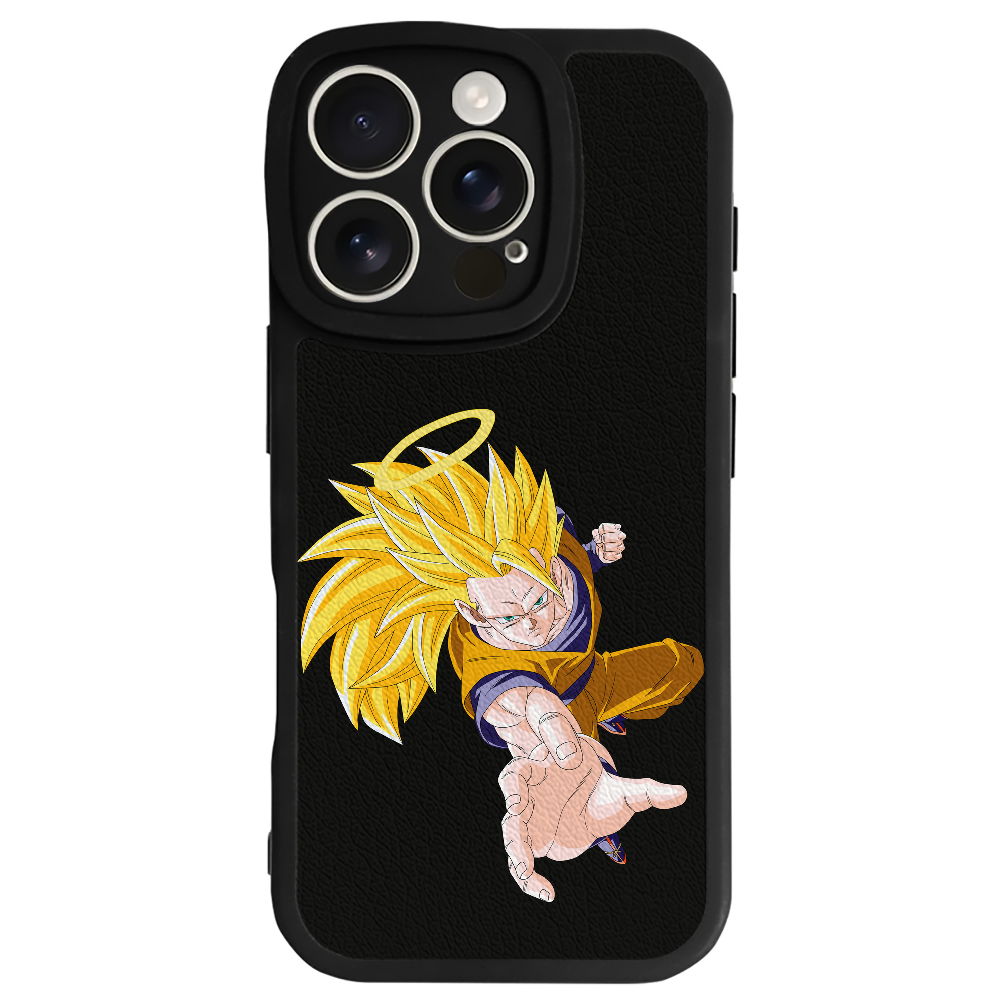 （画像用） ドラゴンボール 孫悟空（そん ごくう）Son Goku カカロット DRAGON BALL Kakarotto 【iPhone 16シリーズ対応】シリコンスマホケース（レザー調） 材質：シリコン